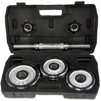 uv11705 10kg chromed dumbbell sets with case - UnivFitness