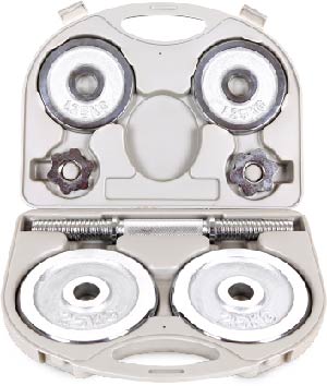 uv11706 10kg chromed dumbbell sets with case - UnivFitness