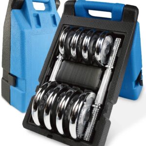 20kg chromed dumbbell sets with case - UnivFitness
