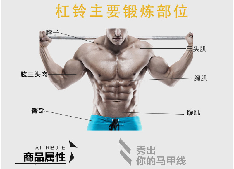 uv13501 3 Rubber barbells with curl handle - UnivFitness