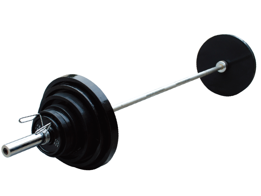 uv13702 300lb black painted olympic barbell sets - UnivFitness