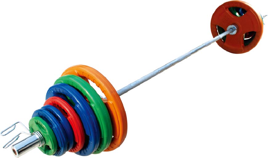 uv13705 132kg rubber olympic barbell sets - UnivFitness