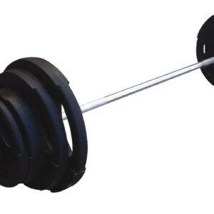 300lb black pu olympic barbell sets - UnivFitness