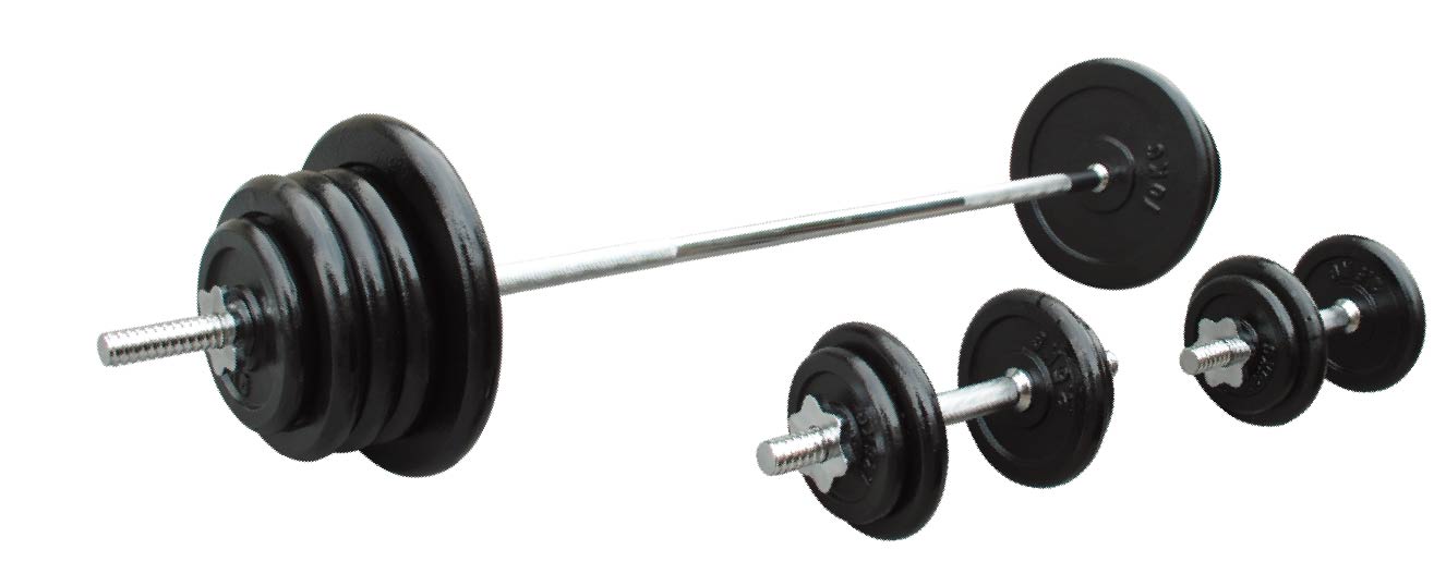 uv13803 80kg black painted barbell sets - UnivFitness