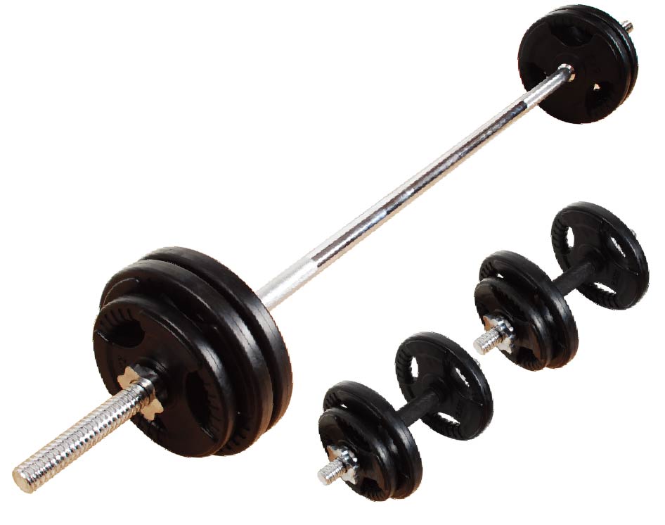 uv13805 50kg rubber coated barbell sets - UnivFitness