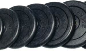 Rubber plates square edge with steel ring - UnivFitness
