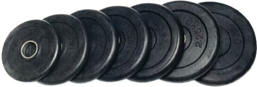 uv14403 Rubber plates square edge with steel ring - UnivFitness