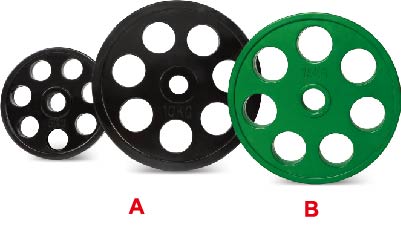 uv14602 Rubber op plates black - UnivFitness