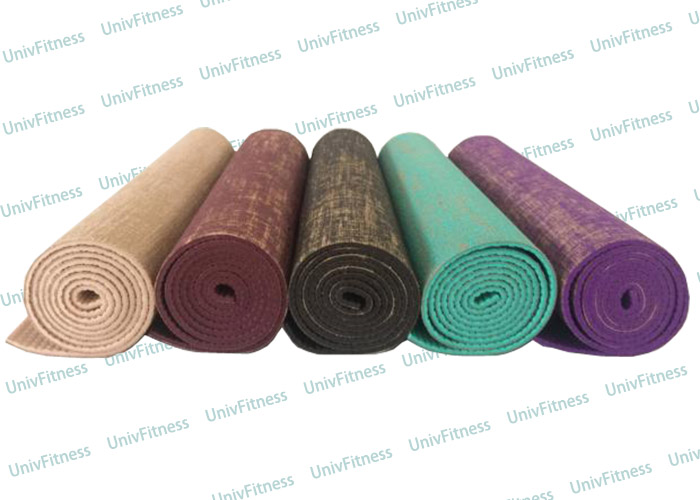jute yoga mat PVC deluxe yoga mat - UnivFitness