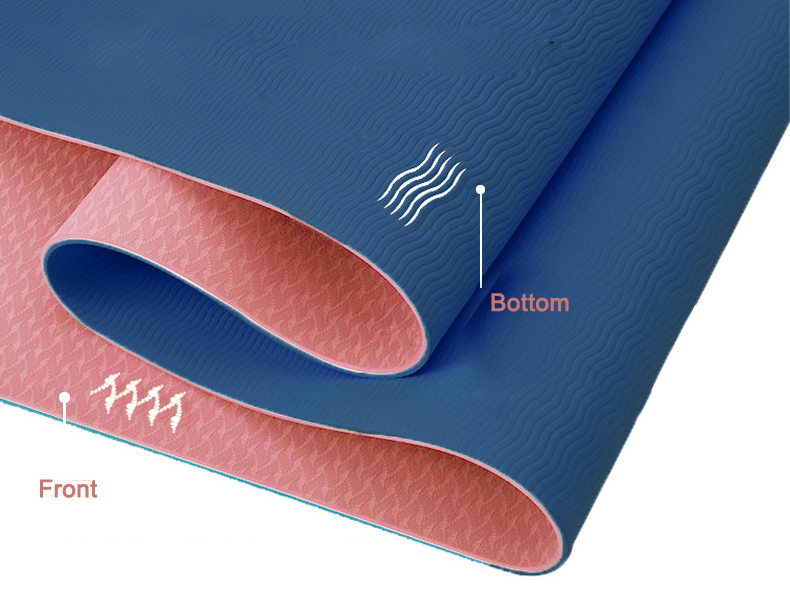 uv21002 10 tpe yoga mat in two tone 10 TPE yoga mat with two color - UnivFitness