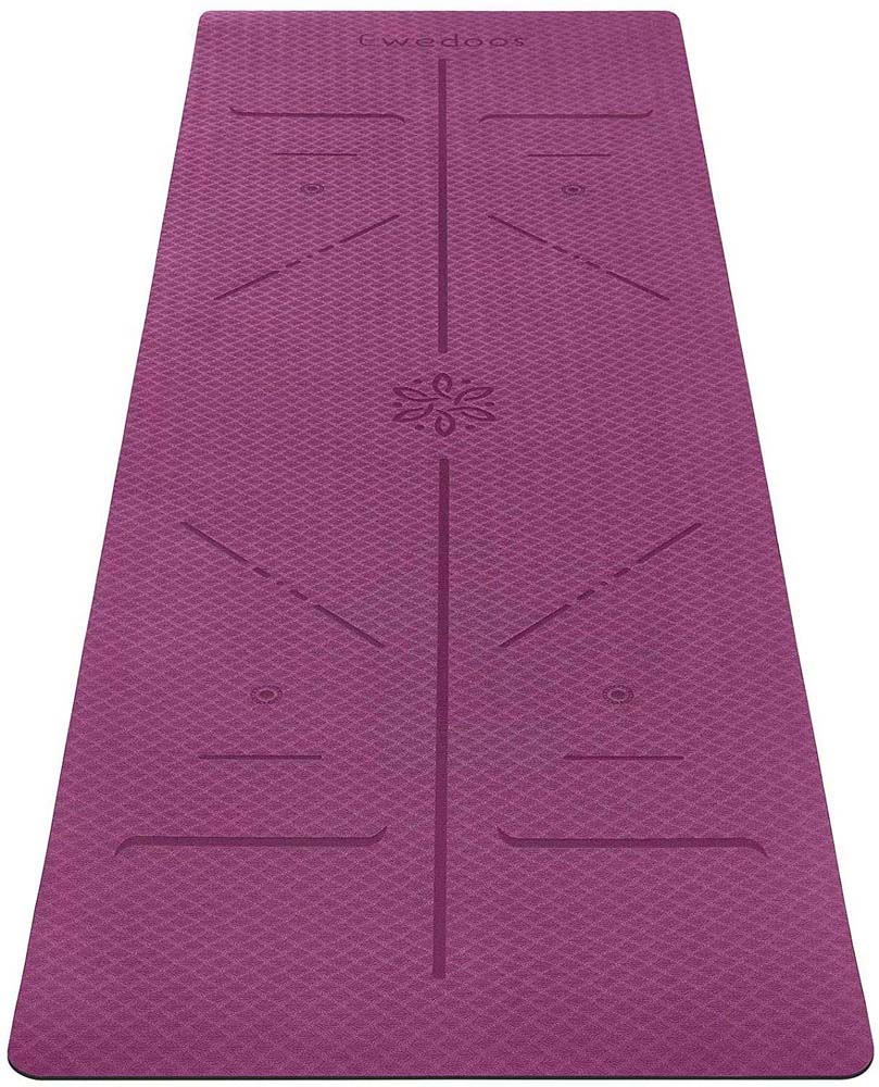 uv21007 TPE yoga mat with line position - UnivFitness