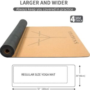 Cork yoga mat with rubber (UV21109-3) - Yoga Mats - UnivFitness