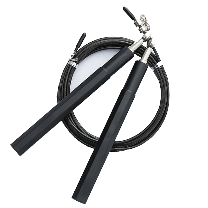 uv30213 black 1 univfitness aluminum octagonal handle cable jump rope Jump rope octagonal - UnivFitness