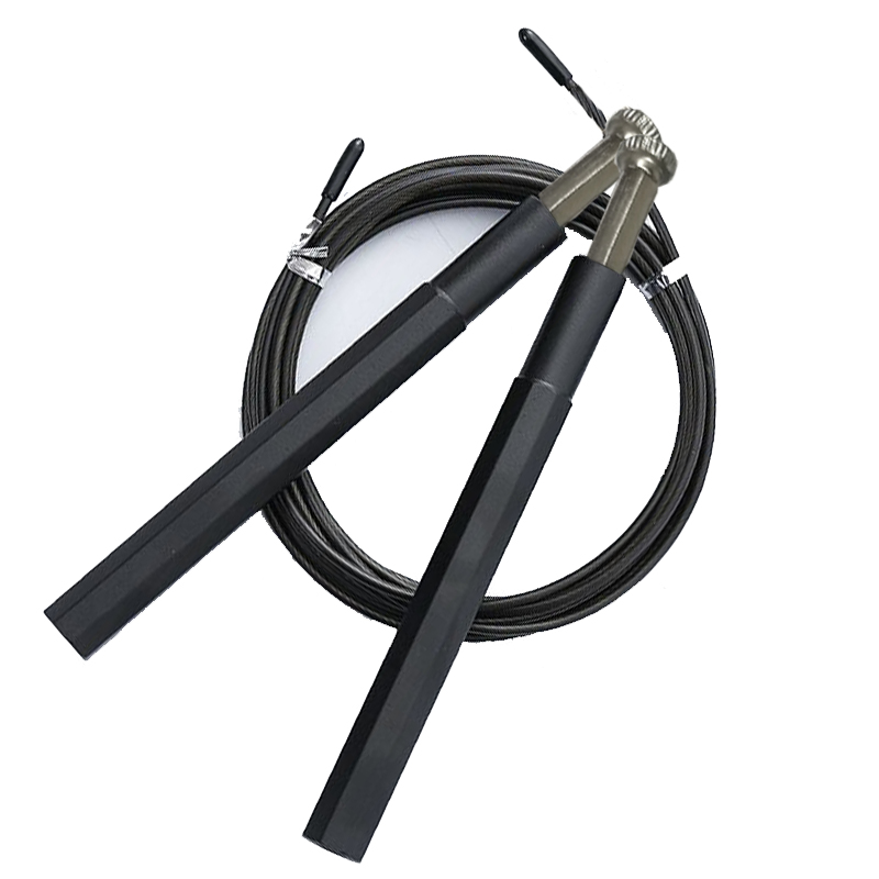 uv30213 black 2 univfitness aluminum octagonal handle cable jump rope Jump rope octagonal - UnivFitness