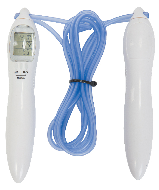 uv30501 Jump rope digital counter with count, total count, time, date, alarm clock, calo - UnivFitness