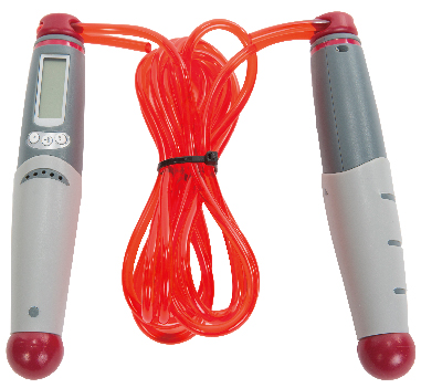 uv30504 Jump rope digital counter with count, total count, time, date, alarm clock, calo - UnivFitness