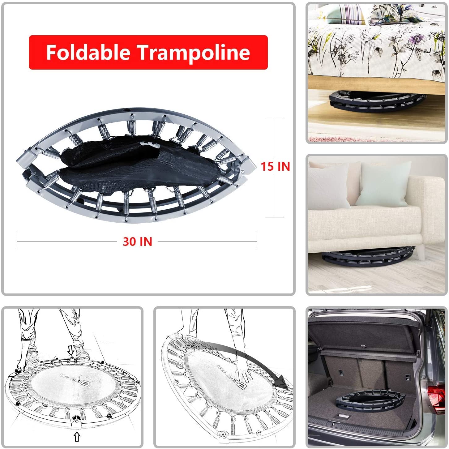 uv32205 4-foldable trampoline - UnivFitness