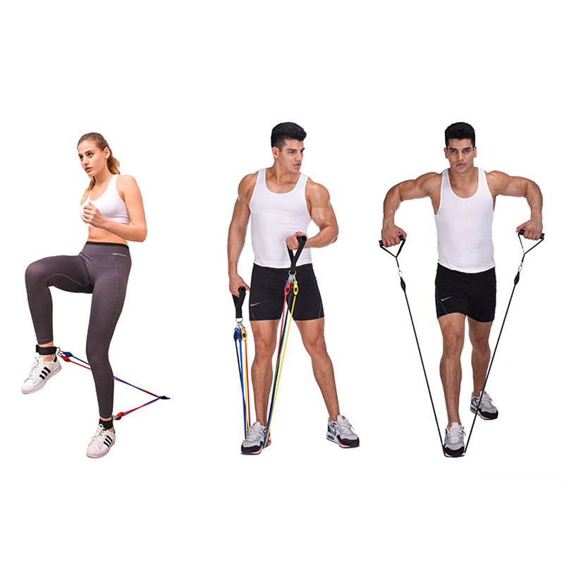 uv42702 1 11 pack resistance bands set 02 Resistance tube training kit 11pcs (UV42702A) - Resistance Bands & Tubes - view 2 - UnivFitness