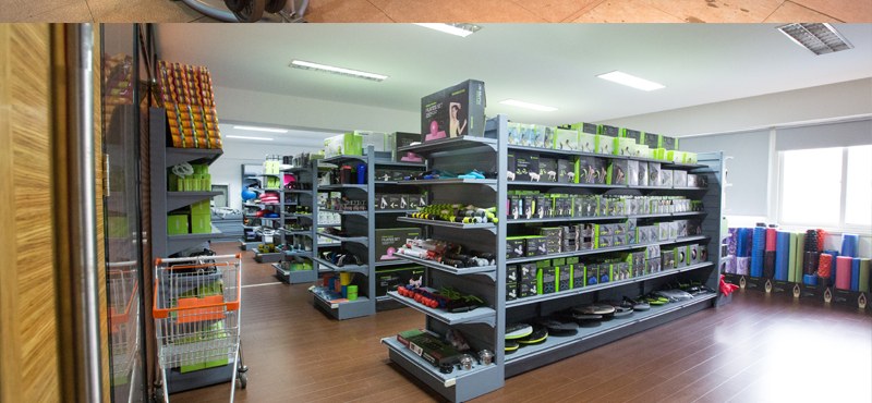 About UnivFitness Retail packaged fitness accessories displayed in UnivFitness showroom