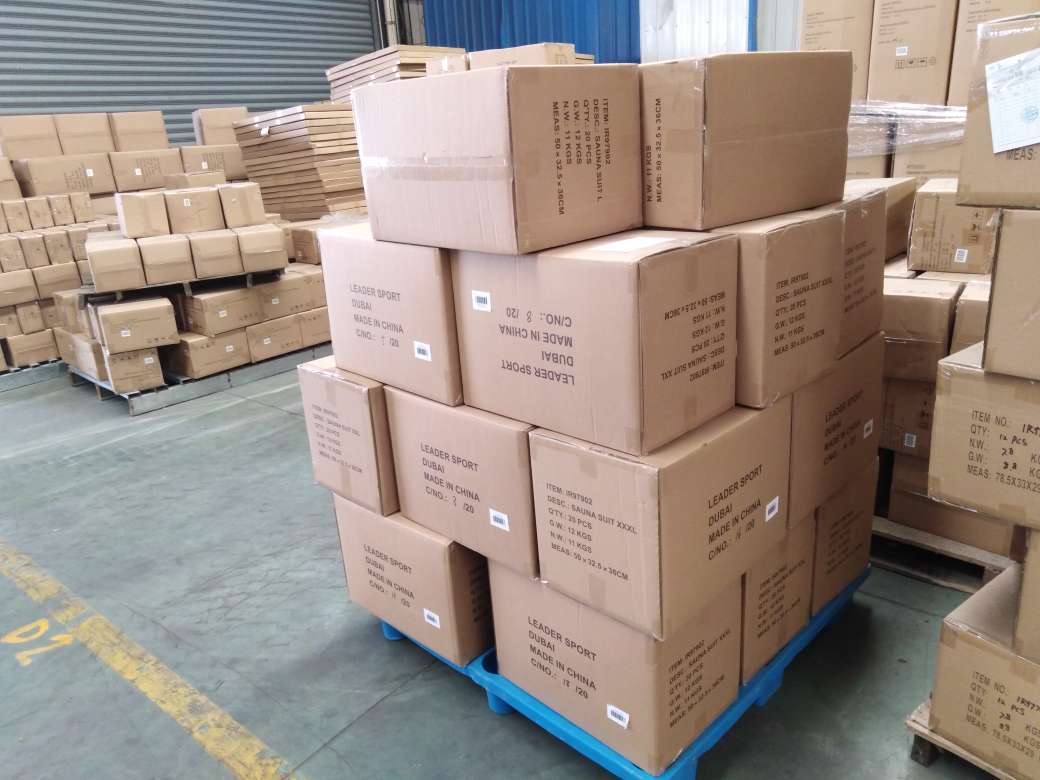 About UnivFitness Packed fitness products cartons in UnivFitness warehouse ready for shipment worldwide